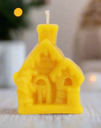 Small house Beeswax candle