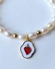 Sacred Heart Of Jesus Pearl Bracelet