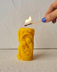 Holy Family Beeswax Catholic candle
