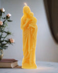 Virgin Mary and Child beeswax candle