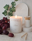 Jesus scented prayer candle in Merlot catholic candle