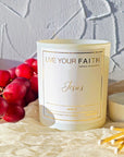 Jesus candle in merlot scent catholic prayer candle