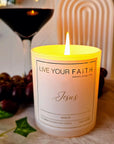 Jesus candle in merlot scent