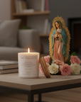 Vela de oración católica de Nuestra Señora de Guadalupe