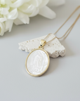 Our Lady of Guadalupe Mother of Pearl Necklace – Gold Filled