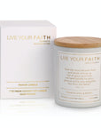 scented prayer candle John 1:14 in frankincense and myrrh scent