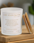 Catholic Prayer Candle John 1:14 - Frankincense and Myrrh
