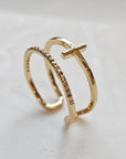 gold filled cross ring catholic jewelry