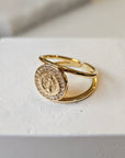 Saint Benedict catholic ring gold filled