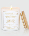 catholic prayer candle with the serenity prayer.