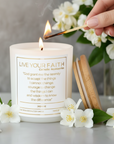 Serenity Prayer Scented Prayer Candle - Catholic Prayer Candle - Religious Candles
