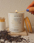 St.Teresa of Avila Catholic Prayer Candle in Lavender