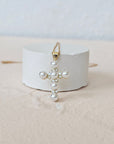 white pearl cross catholic jewelry