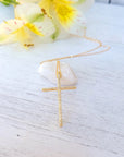 Catholic Cross Necklace in Gold Filled with Cubic Zirconia