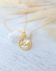 Collar Love en Oro Relleno de Nácar