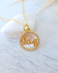 Collar Love en Oro Relleno de Nácar