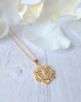 Collar Espíritu Santo en Oro Relleno de Zirconia Cúbica