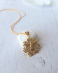 Collar Espíritu Santo en Oro Relleno de Zirconia Cúbica