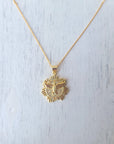 Collar Espíritu Santo en Oro Relleno de Zirconia Cúbica