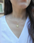 Collar Espíritu Santo en Oro Relleno de Zirconia Cúbica
