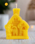 Small house Beeswax candle 