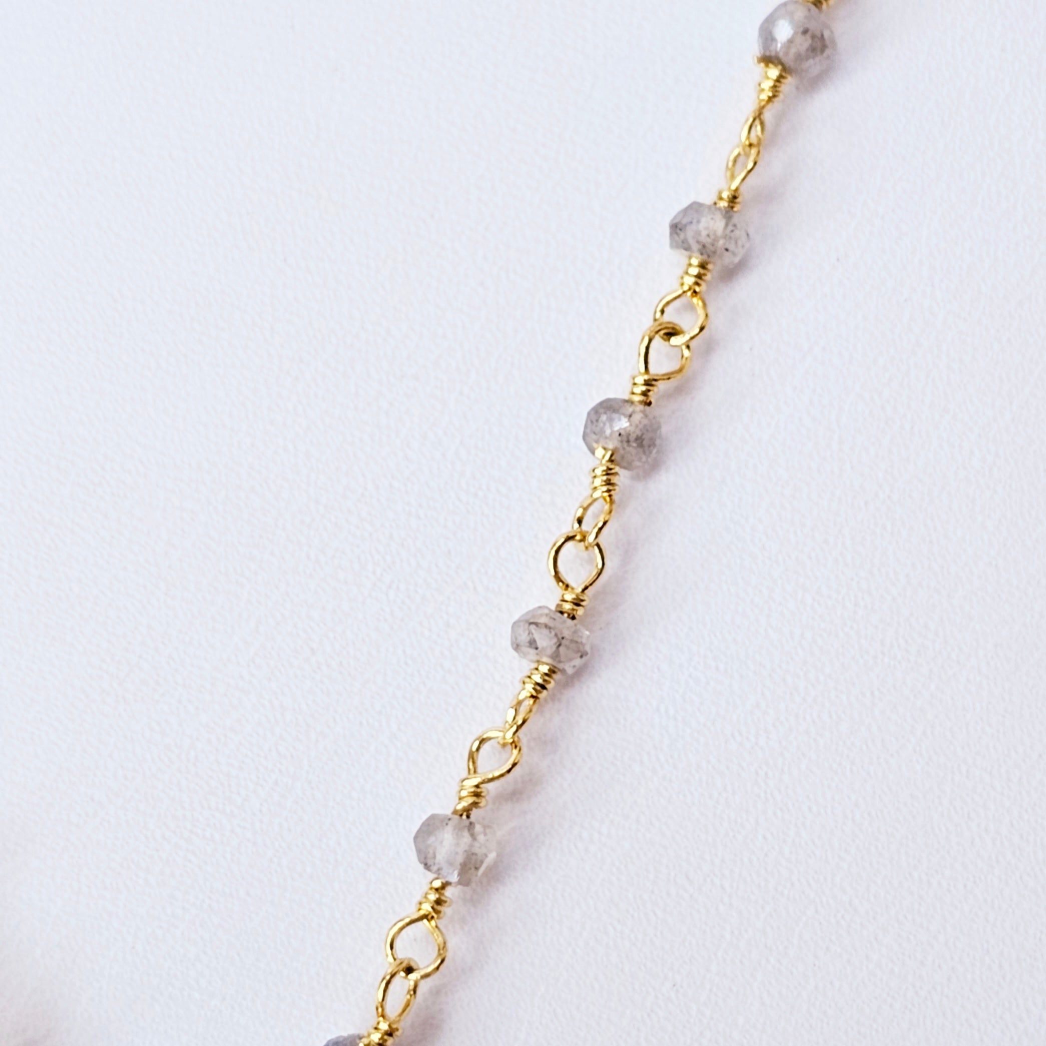 Saint Joan of Arc Labradorite Beaded Necklace