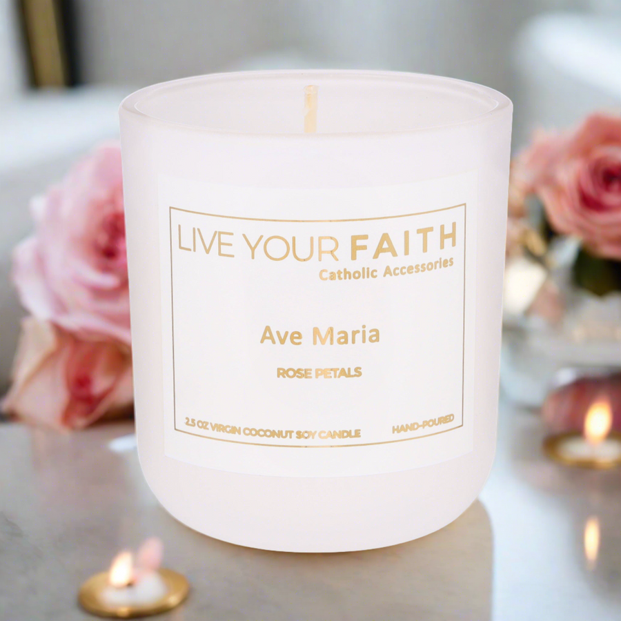 2.5oz scented prayer votive candle