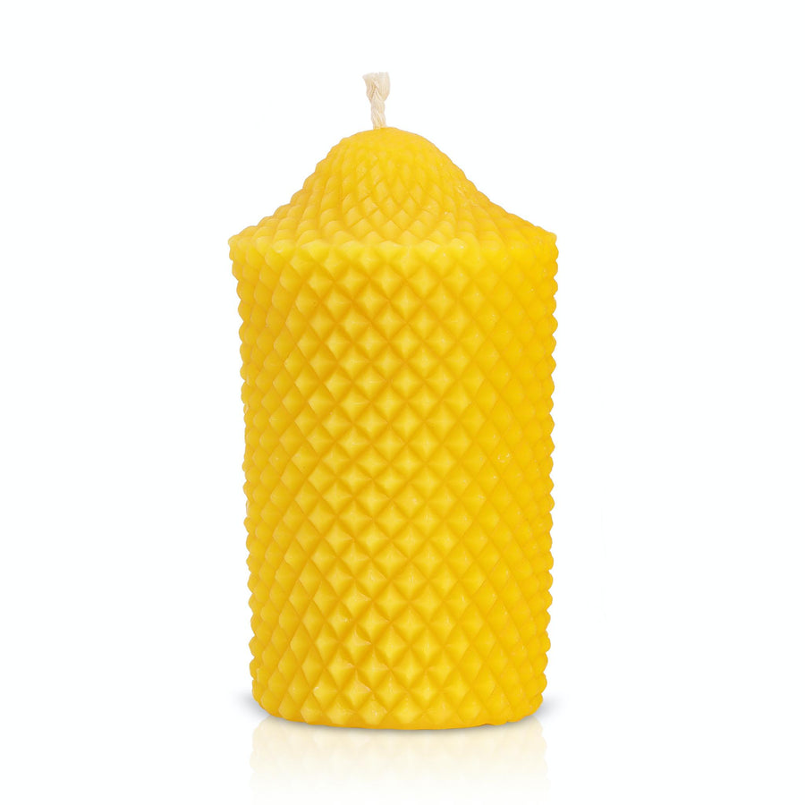 100% beeswax prayer candle with cylinder design