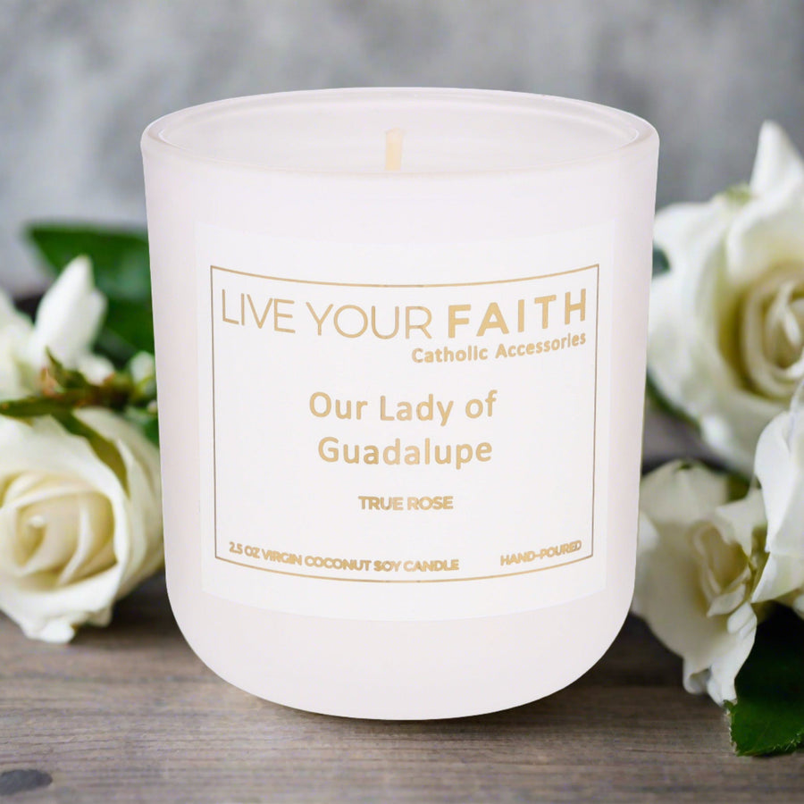 Our Lady Of Guadalupe  2.5 oz candle