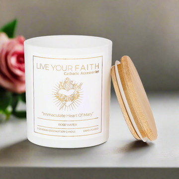 immaculate heart of Mary scented prayer candle