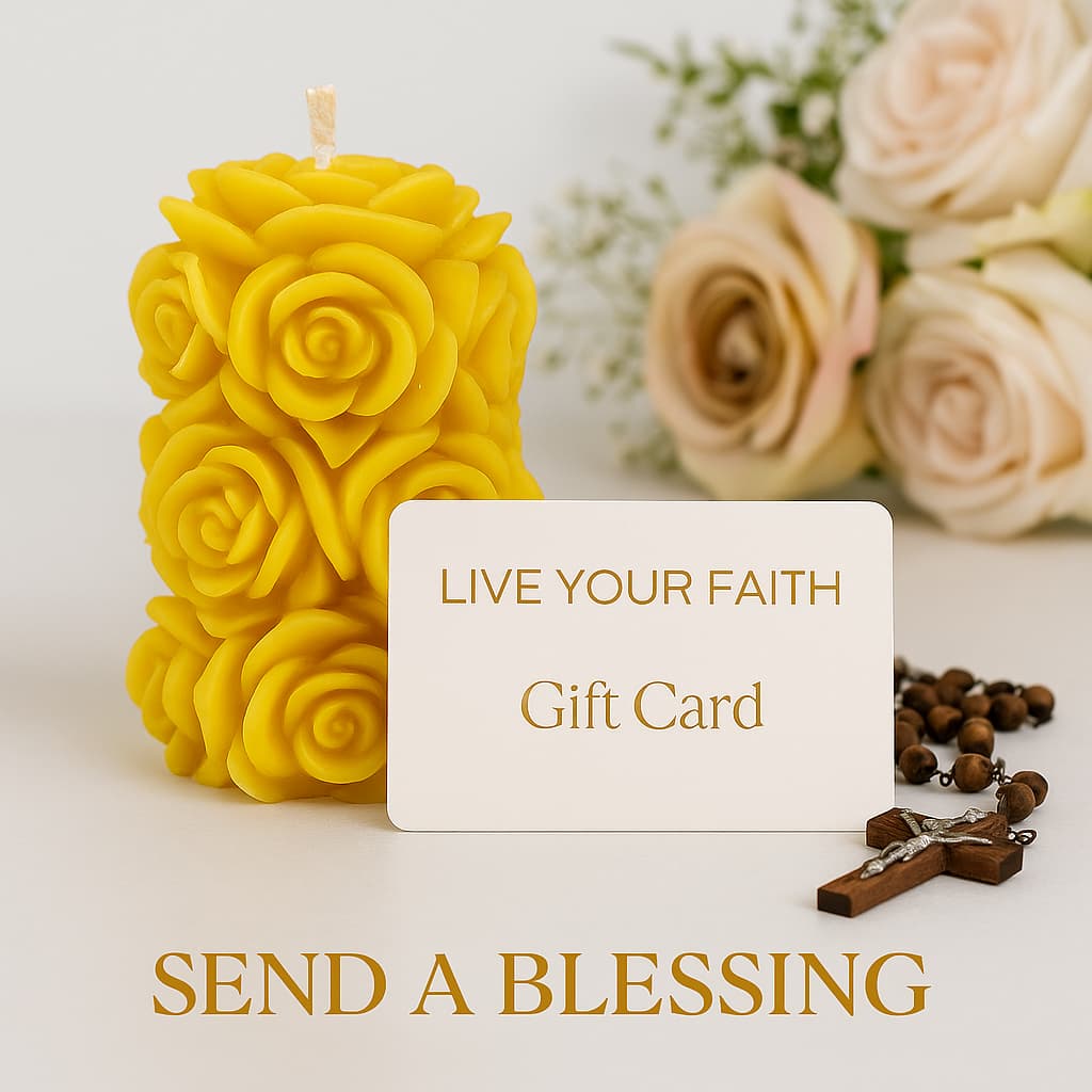 Live your faith catholic gift card