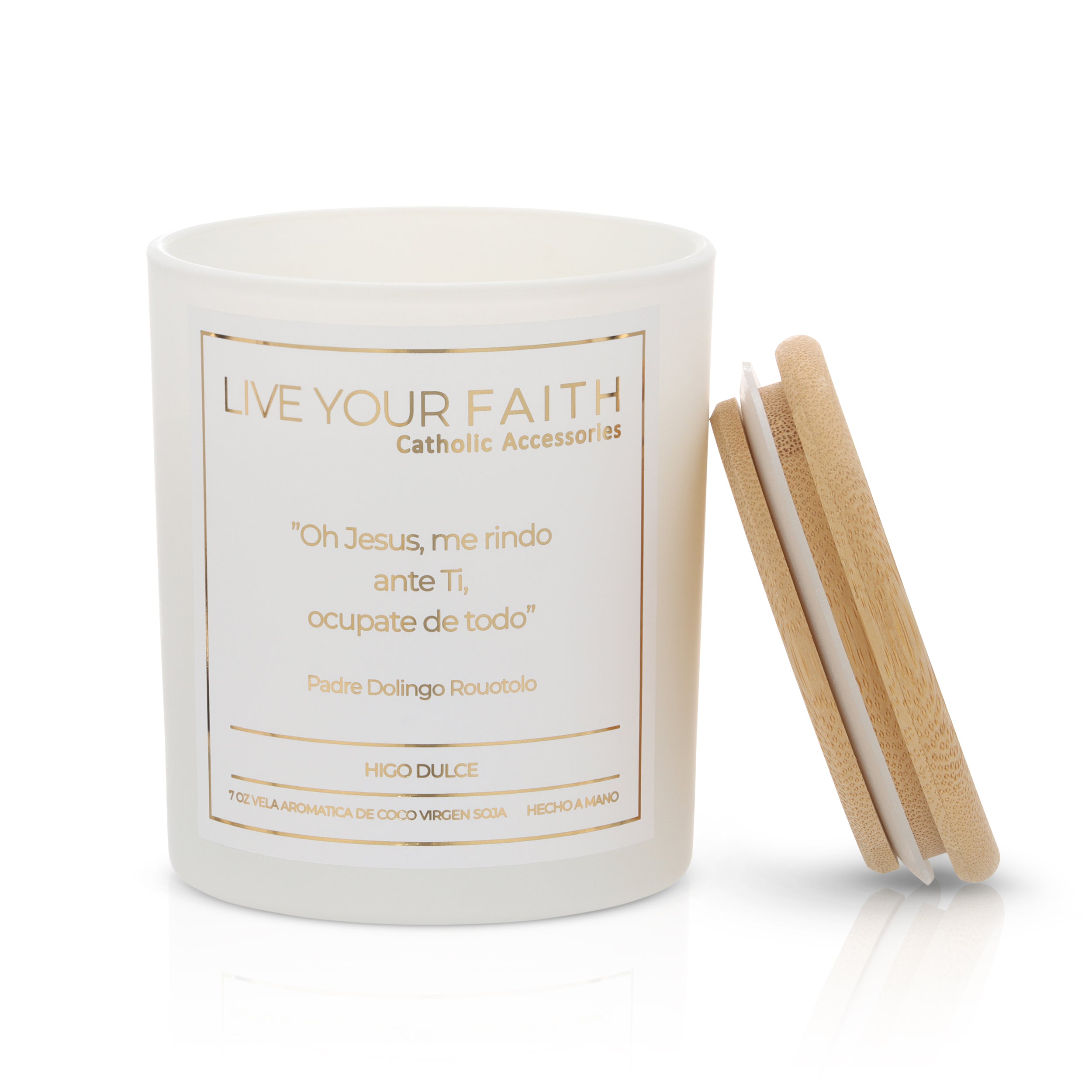 Surrender Novena Scented Candle white vessel