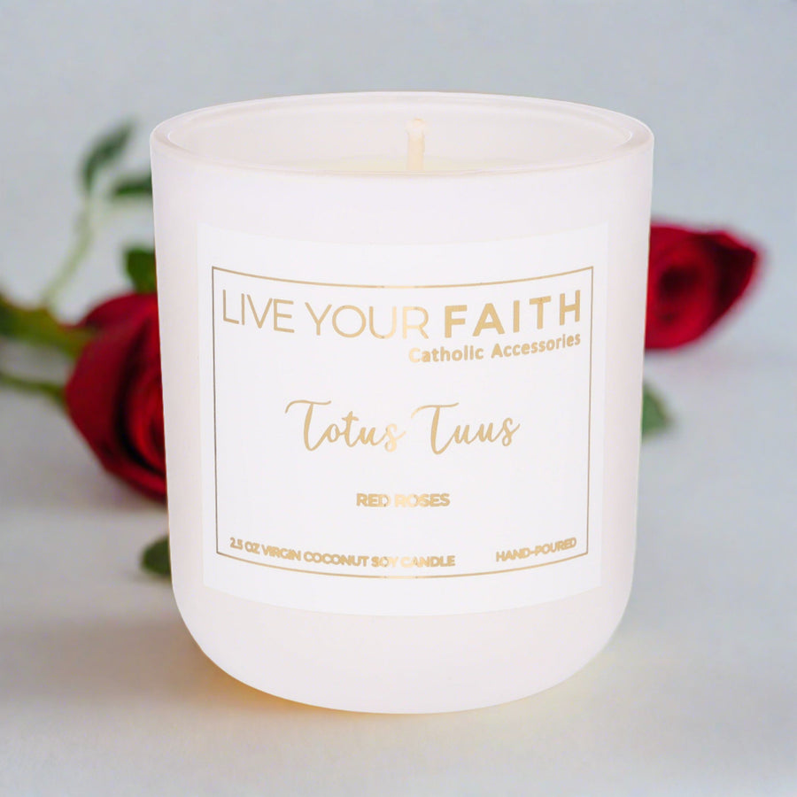 2.5 oz Totus Tuus scented Candle