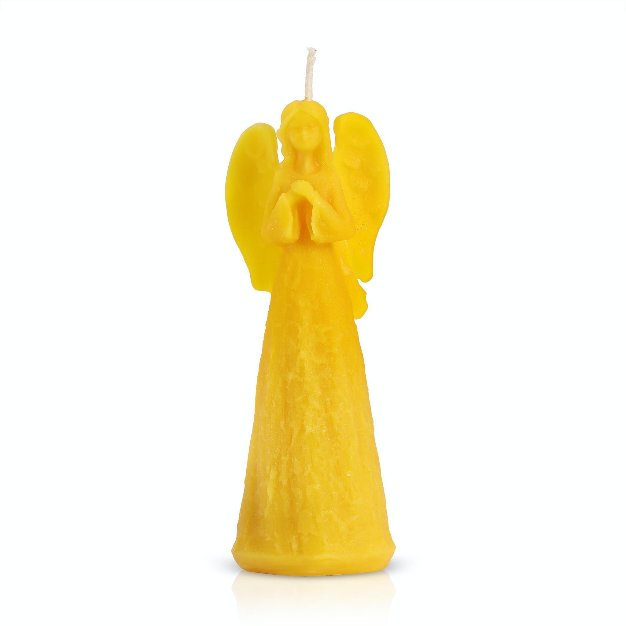 Pure beeswax candle tall angel