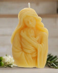 100% Beeswax candle Virgin Mary and Child Torso