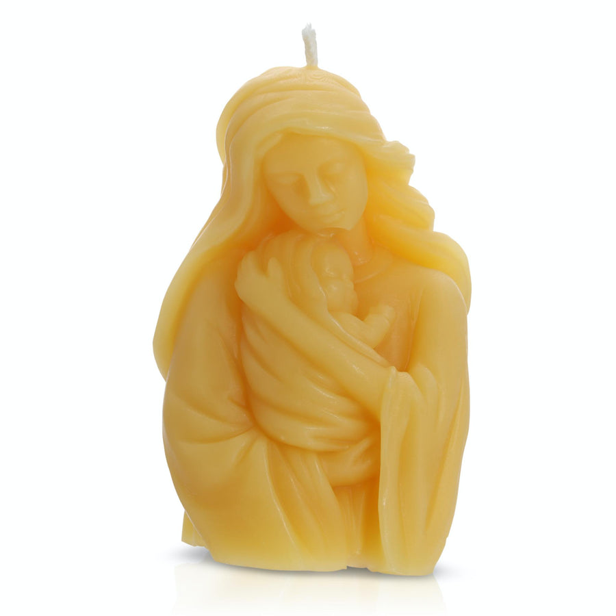 Virgin Mary and Child Torso Pillar Candle