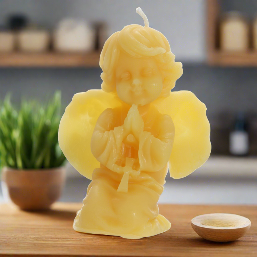 100% Beeswax Candle Praying Angel