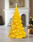 pine tree beeswax candle. Christmass candle