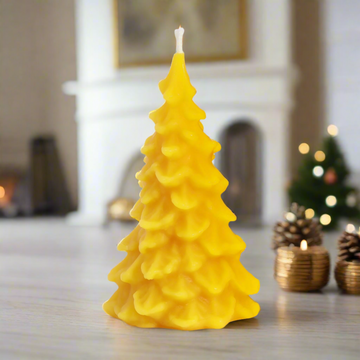 pine tree beeswax candle. Christmass candle