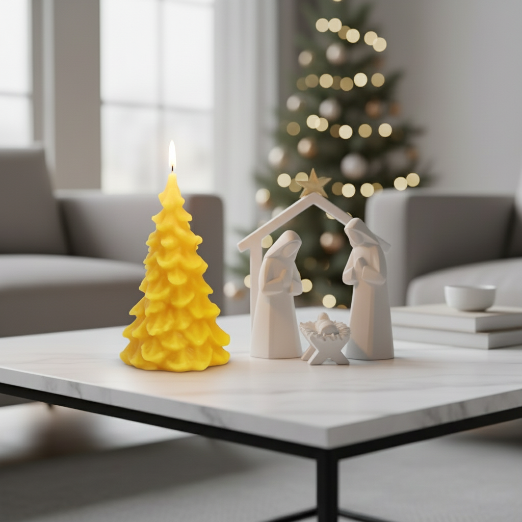 100% Beeswax Candle- Catholic Prayer Candle - Religious Gift for the Holidays