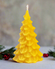 Christmas pine tree 100% beeswax candle for gift