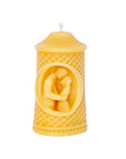 100% pure beeswax candle with couple image