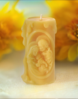 Holy Family Beeswax candle