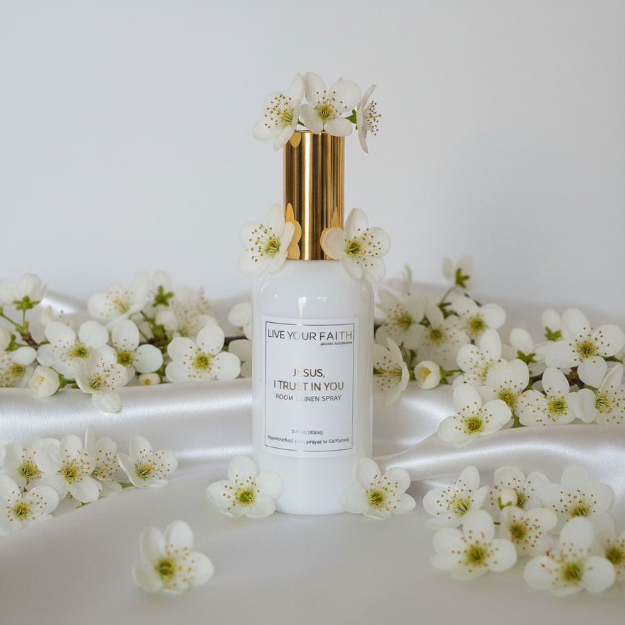 Jesus, I Trust in You – Divine Mercy White Tea Linen and Room Spray