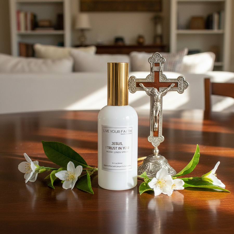 Jesus, I Trust in You – Divine Mercy White Tea Linen and Room Spray
