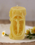 Jesus beeswax candle