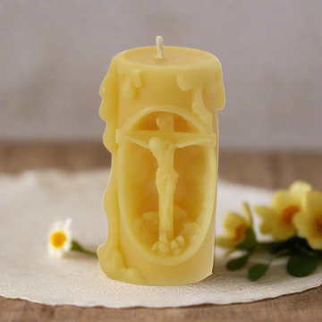 Jesus beeswax candle