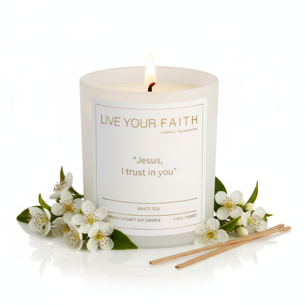 Jesús, en Ti confío. Vela de oración perfumada