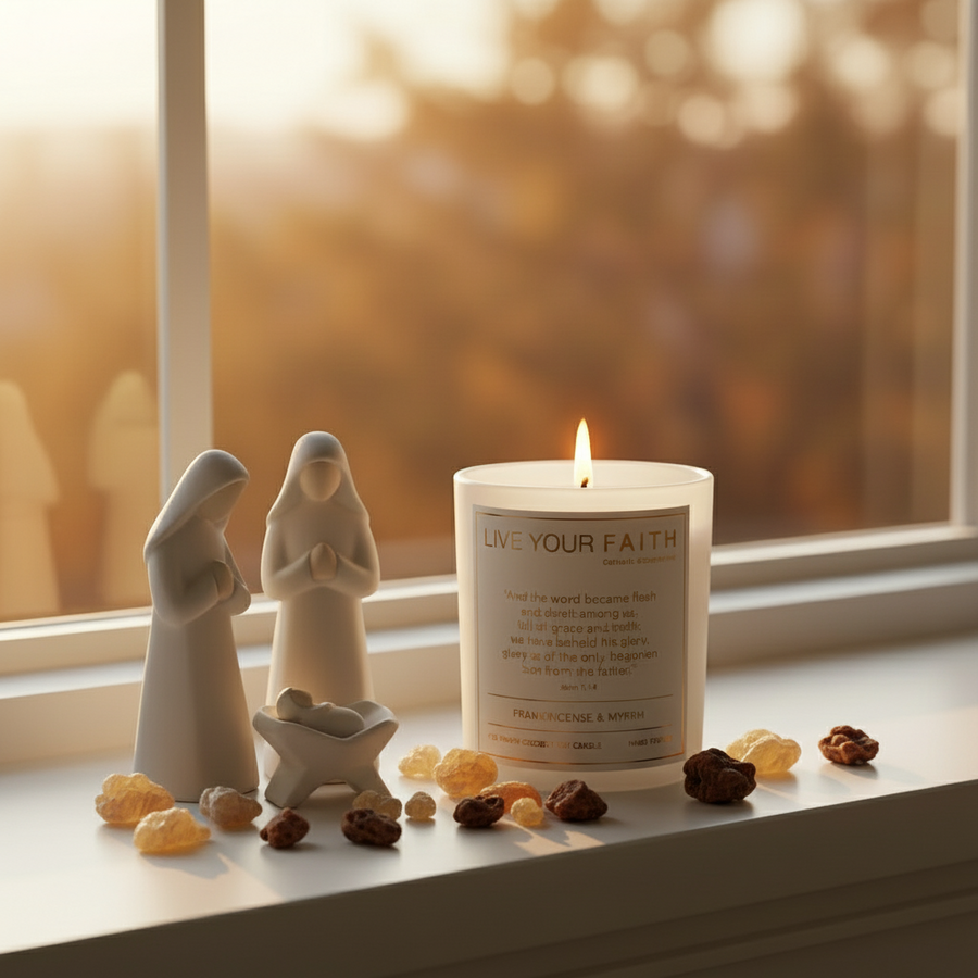 December Candle of the Month – John 1:14 “The Word Became Flesh” (7 oz)