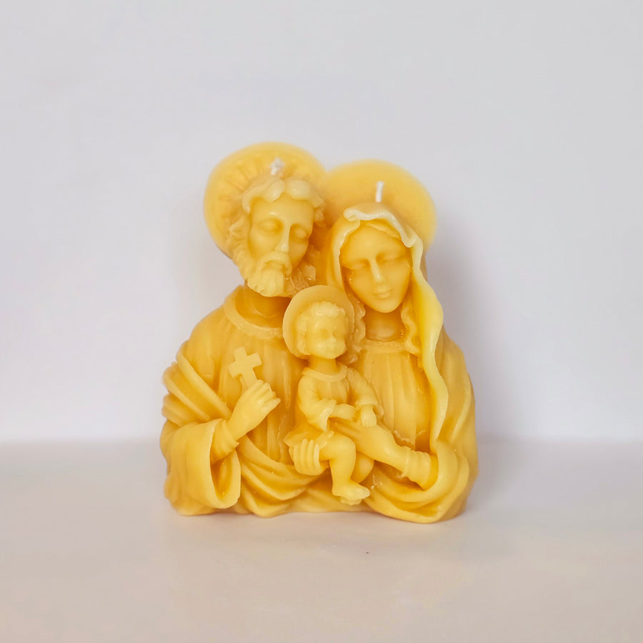 100% beeswax candle Holy family torso